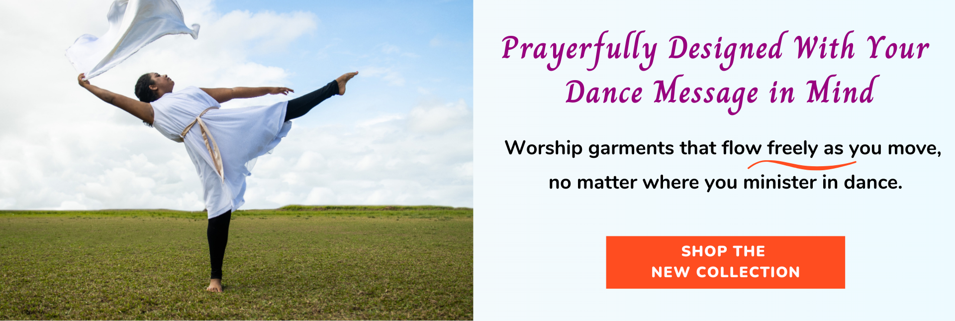 woman in praise dance overlay dress